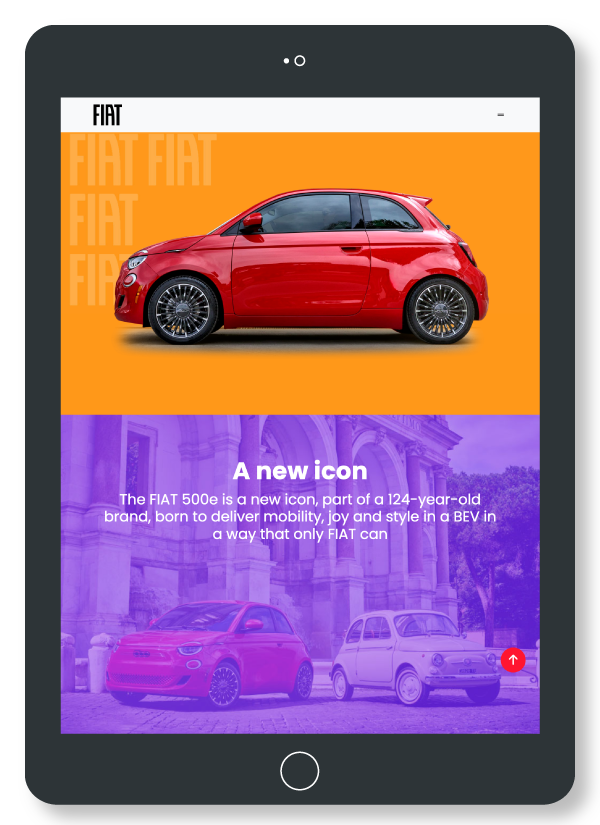 Fiat 500e iPad View
